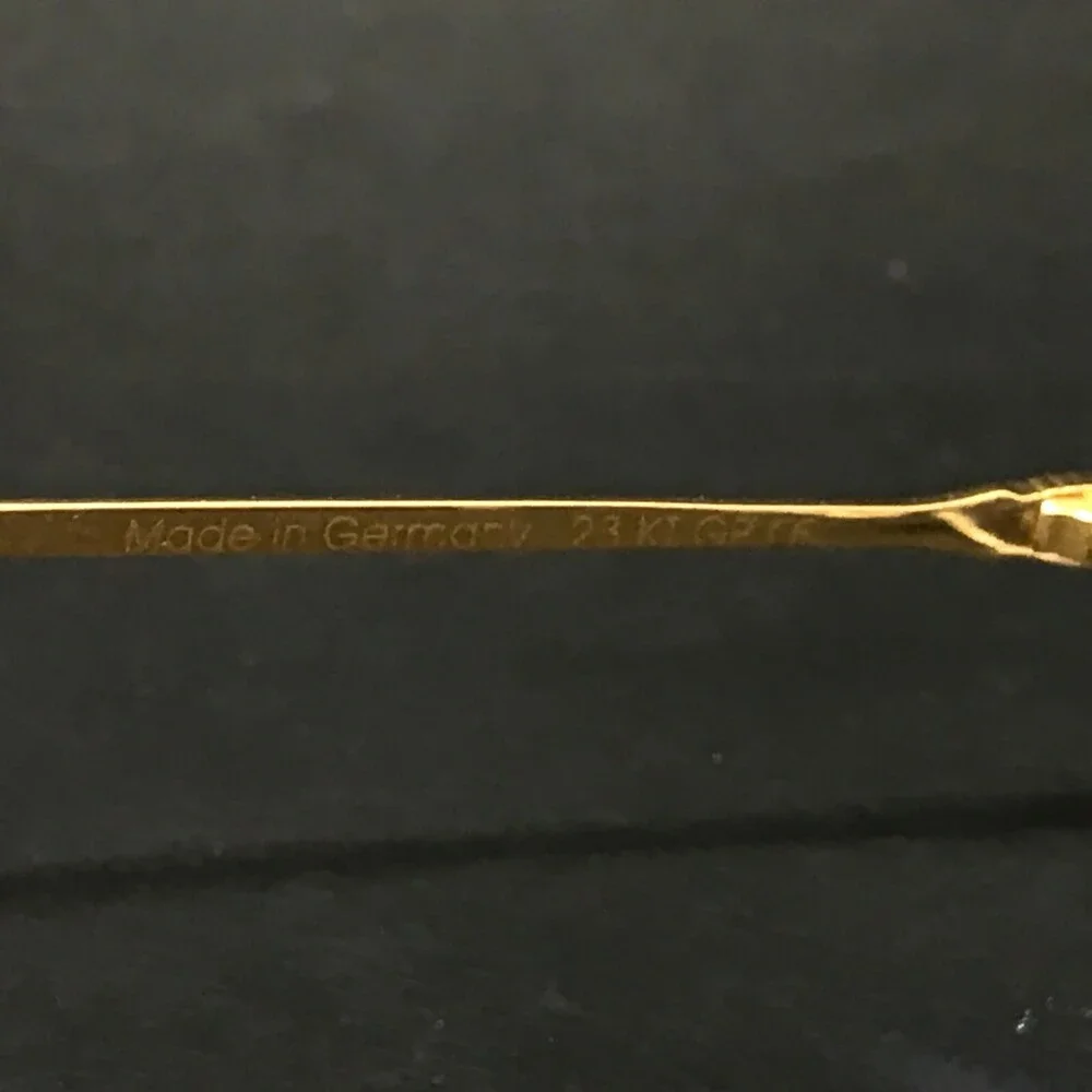 Faberge Eyeglasses Frames FB014 /20 6050 23KT Gold Plated Rimless 51-18-130